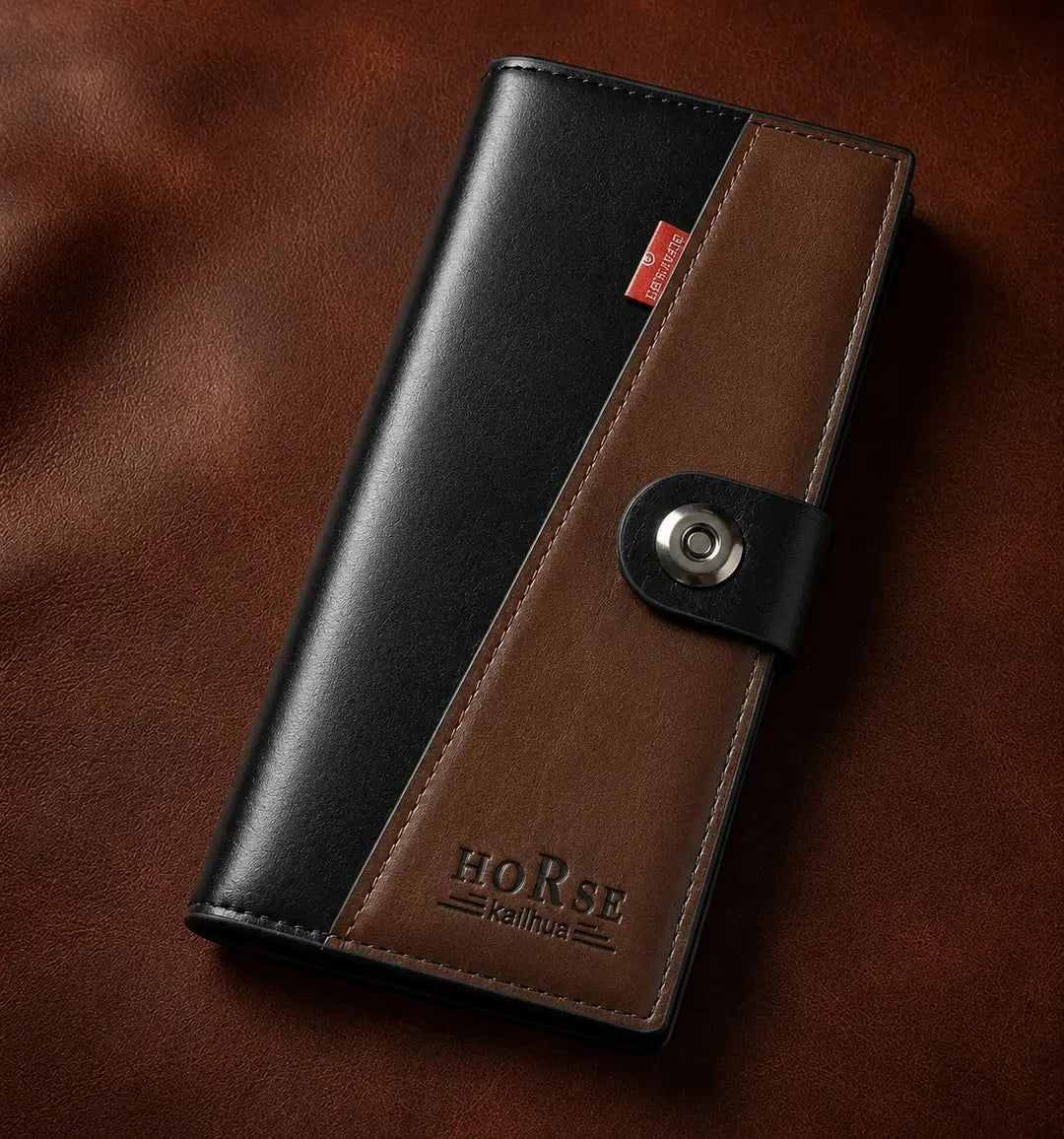 Premium Men's Snap Long Wallet