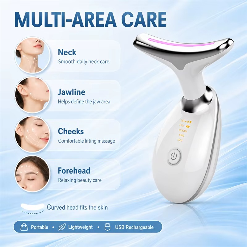 4-in-1 LED Facial Beauty Device — Anti-Wrinkle & Skin Firming