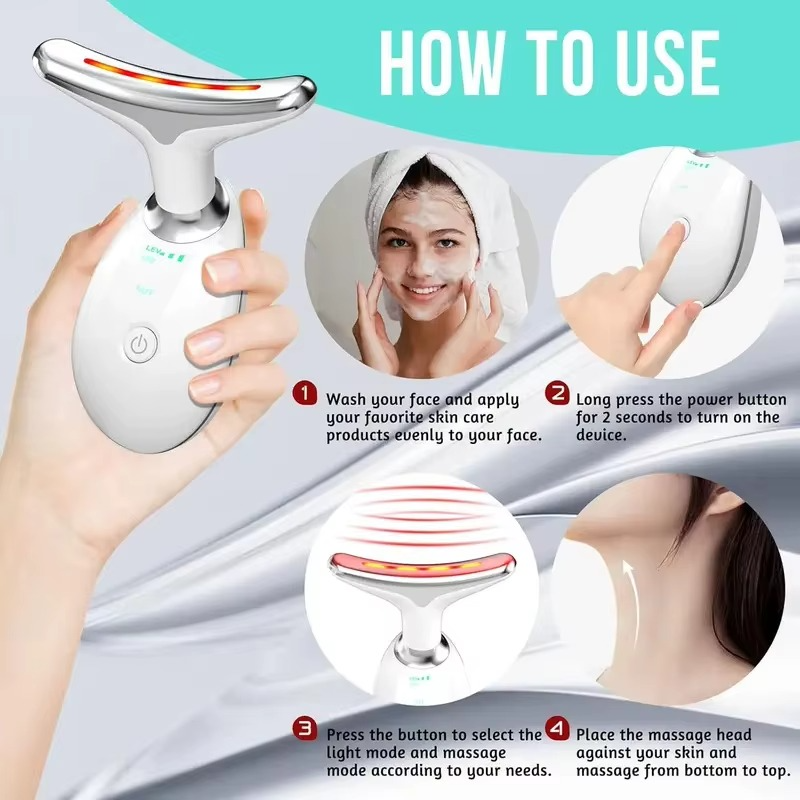 4-in-1 LED Facial Beauty Device — Anti-Wrinkle & Skin Firming