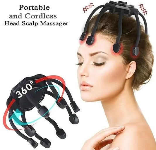 360° Head Scalp Massager — Cordless Relaxation Device