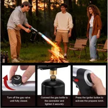 Adjustable Flame Torch Gun with Safety Lock