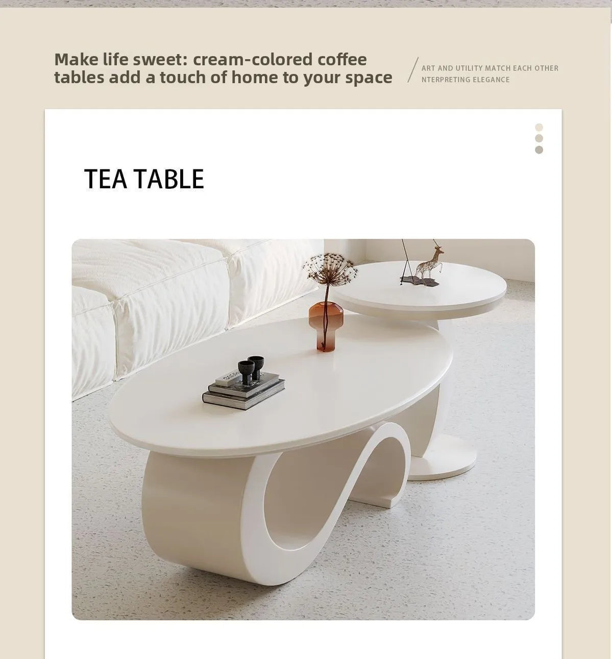 Italian Slate Oval Coffee Table Modern Home Furniture