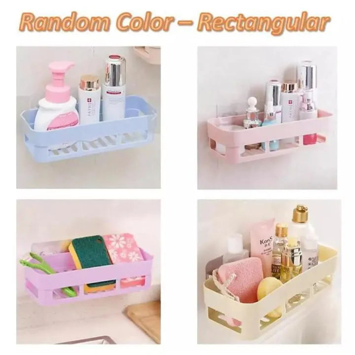 No-Drill Bathroom Storage Rack and Corner Shelf