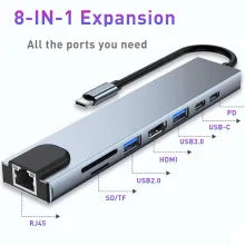 Type-C 8-in-1 Docking Station
