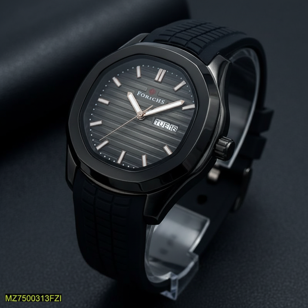 Men's Black Watch - 4K Product Photo