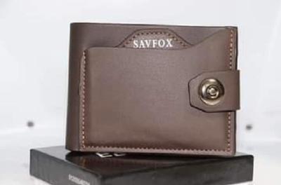 Men PU Leather Slim Wallet Brown Black Beige Bi Fold